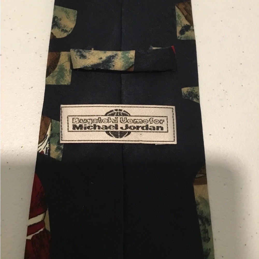 Vintage Michael Jordan Silk Necktie Men's Chicago Bulls Basketball Tie - Picture 10 of 13